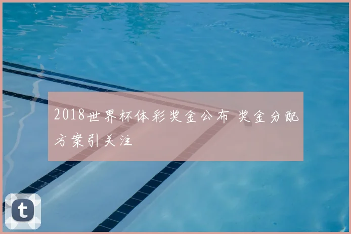 2018世界杯体彩奖金公布 奖金分配方案引关注